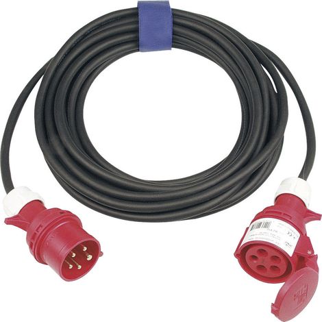 SIROX 365.410 Strom Verlängerungskabel 32 A Schwarz 10.00 m H07RN-F 5G 4 mm²