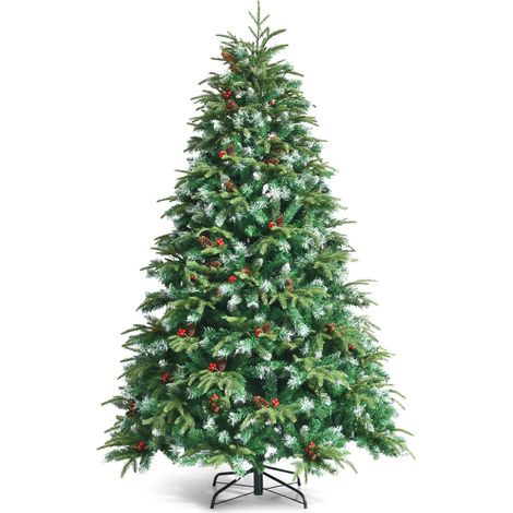 CASART Hinged Life-Like Christmas Tree W/ 450 LED Lights (1/5)
