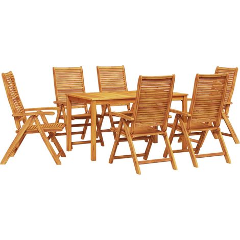 vidaXL Set da Pranzo per Giardino 7 pcs Marrone (1/5)