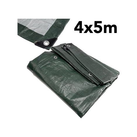 CHILITEC Gewebeplane, 120gr/m², grün, 4x5m, mit Ösen (1/3)