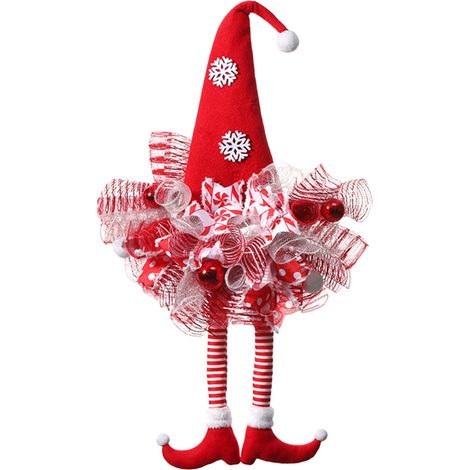 Couronne Décorative - Forme en Branchage Naturel - Pour Porte Extérieure ou Mur - Idéale pour Noël Automne et Saint-Valentin - Ø 60 cm - 1 Pièce (1/4)