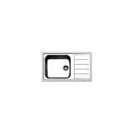 Apell LNG861IRBC Linear Lavello da Incasso 1 Vasca con Gocciolatoio a Destra 86x50 cm Acciaio Inox colore Spazzolato (1/2)