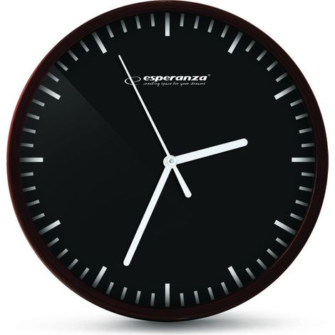 Reloj de pared EHC010K ESPERANZA BUDAPEST negro de 20 cm