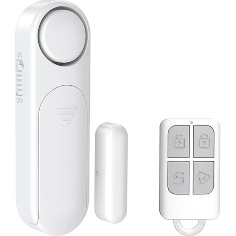 Alarme Maison sans Fil, Alarme de Porte et Fenêtre 2 Modes Capteur sans Fil Magnétique pour Système de Sécurité Maison Sécurité Enfants Blanc (1/5)