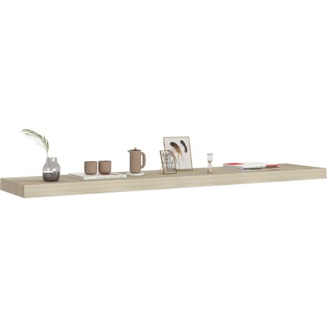 Étagère murale flottante Chêne 120x23,5x3,8 MDF (1/5)