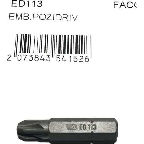 FACOM - Embout Pozidriv ED.113 - Ce produit de marque Facom est neuf.