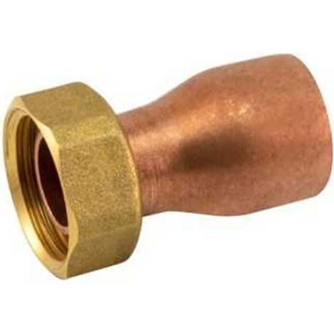 Racor Recto De Dos Piezas Latón 15MM - 1/2" Para Soldar Y Roscar - RACORES S.A.  - Pack 10 Uds