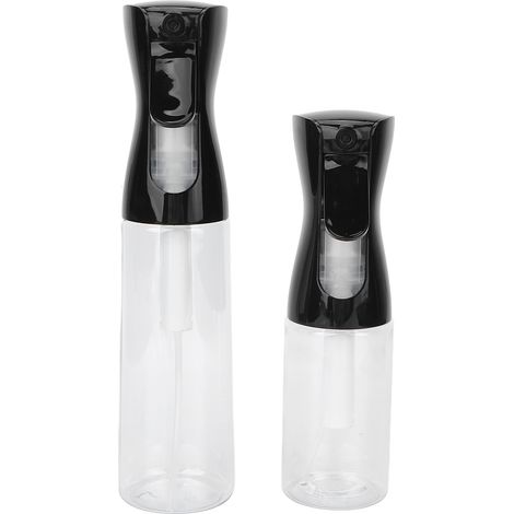 2pcs Flacon Pulvérisateur Continu Rechargeable, Brume Fine 300ml & 200ml, pour Coiffure et Nettoyage (1/5)