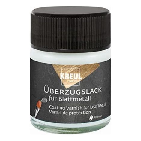Kreul 99400 Art Deco Vetro da 50 ml, Vernice Protettiva Trasparente Lucida e di Rivestimento per Oggetti placcati in Oro a Base d'Acqua, Neutro (1/4)