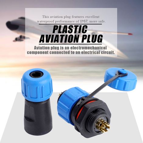 Connecteur de prise en plastique étanche IP67 SP13 à 5 broches (5 broches) (1/5)