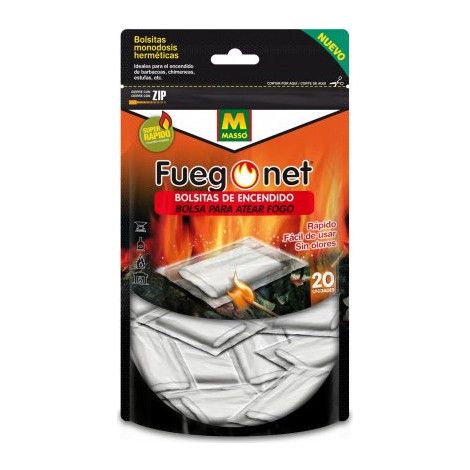 Fuegonet bolsitas encendido 20 uds. (1/4)