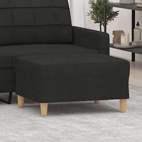 Repose-Pieds pour Salon ou Chambre - Tabouret Pouf Noir 70x55x41 cm Tissu BV750363 - BonneVie (1/5)