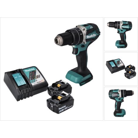 Makita DHP 484 RT Akku Schlagbohrschrauber 18 V 54 Nm Brushless + 2x Akku 5,0 Ah + Ladegerät (1/5)