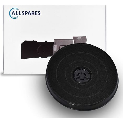 Filtro de carbón AllSpares compatible con AEG-Electrolux EFF57, E3CFF57 / Bosch Siemens 11005728, 11005734 / Zanussi MCEF03, 9029800472 / Whirlpool 484000008636 (Ø231 mm) (1/5)