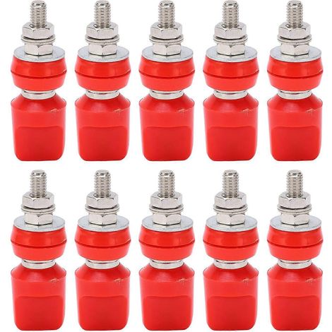 J.50019 (1) Stromanschlussklemme M6 60A, vernickelte Messing-Anschlussklemmen mit 4 mm Ba