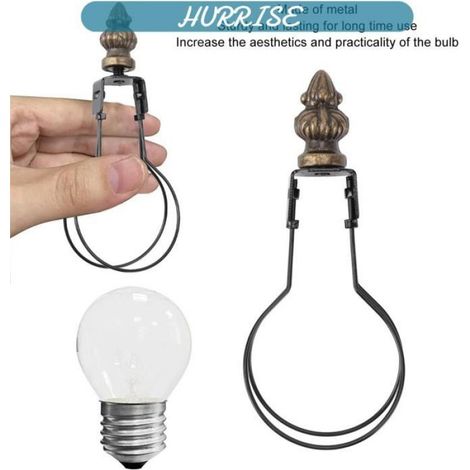 Adaptateur De Clip D Ampoule - Métal Fer - Pour Lampe De Table Bureau Lustre Applique Murale - 2 Pièces (1/5)