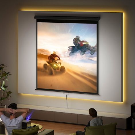 Écran de projection 178 x 178 cm (99 pouces) 1:1 HD 4K pour home cinéma et présentations professionnelles (1/5)