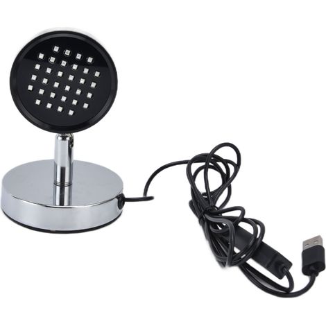 Lampe de soin du visage anti-âge à LED, lumière rouge, acier inoxydable, 3 couleurs réglables, alimentation USB (1/5)