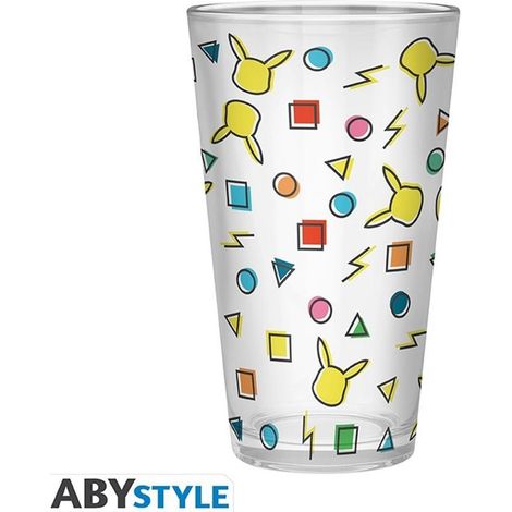 Pokemon Pikachu Geschenkset Gelbes Glas 400 ml Vibrantes Design