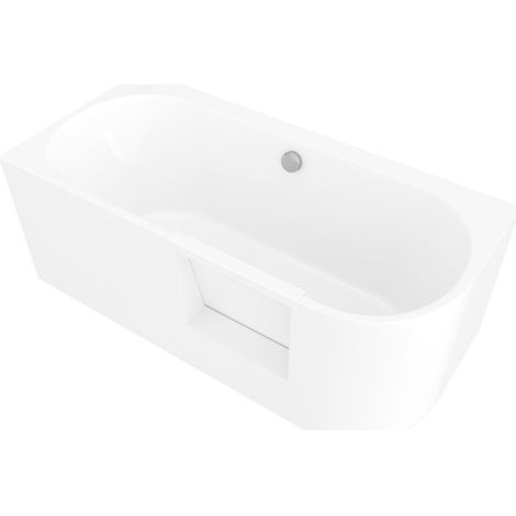 PORTAS L baignoire asymétrique avec porte, 160x75x60cm, blanc (1/4)