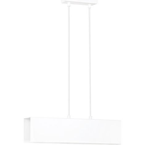Lampada a Sospensione Gentor, Acciaio verniciato a polvere, Bianco, 48x100x6 cm