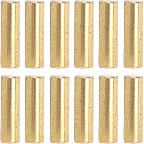 12 pièces aimant de ramassage pour guitare électrique, tige de remplacement, colonnes métalliques magnétiques dorées (1/5)