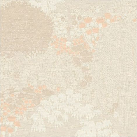 Nature wallpaper wall Profhome 393502 hot embossed non-woven wallpaper slightly textured with floral ornaments matt cream cream beige antique pink 5,33 m2 (1/5)