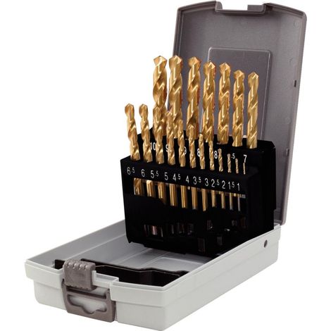Coffret de forets HSS-G Co 5, en box PVC 19 pcs 1-10mm