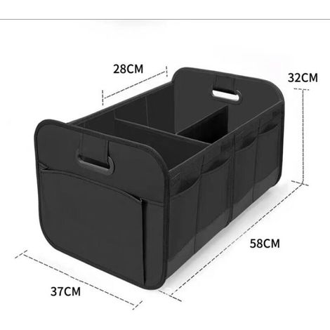 Sac de coffre pliable, organisateur de voiture, boîte de rangement, 58 cm x 32 cm x 37 cm (1/3)