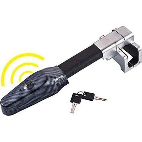 Sirène antivol pour voiture 130 dB, verrou de volant, pour voiture, camping-car, camion, fourgonnette, barre de verrouillage universelle pour véhicule, barre de verrouillage de sécurité, protection un