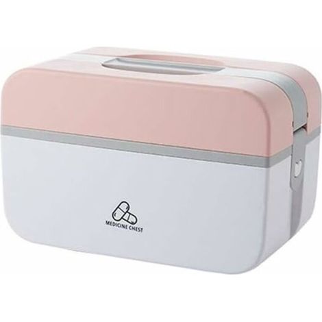 1 boîte de rangement de médicaments, pliable multicouche, étanche à l'humidité et à la lumière, double compartiment, pour armoire à pharmacie familiale (1/5)