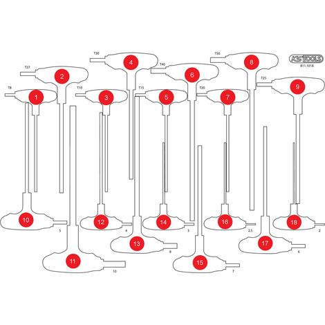KS TOOLS Insert en mousse vide pour 811.1018 ( 811.1018-97 ) (1/2)