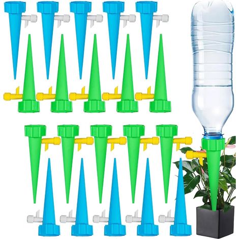 Automatisches Bewässerungsset, 20-teilig, verstellbare Bewässerungsgeräte für Garten, Balkon, Topfpflanzen, Gartenpflanzen, Blumen, Außen- und Zimmerpflanzen (1/5)