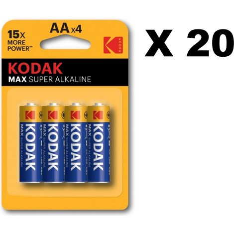 Batterie Pile Alcaline Kodak Max 1,5V AA Confezione 80 Pezzi Stilo (1/5)