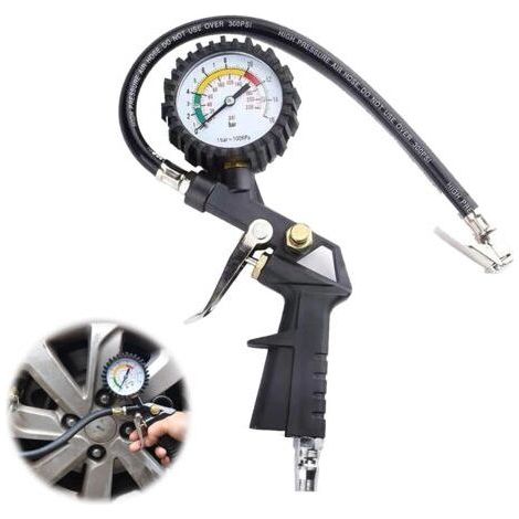 Tire Pressure Gauge, Tire Pressure Gauges, Tire Inflator Gun, Tire Pressure Tester, Pressure Gauge Inflator Gun, Mechanical Pressure Gauge, Comfortable Handle (1/4)