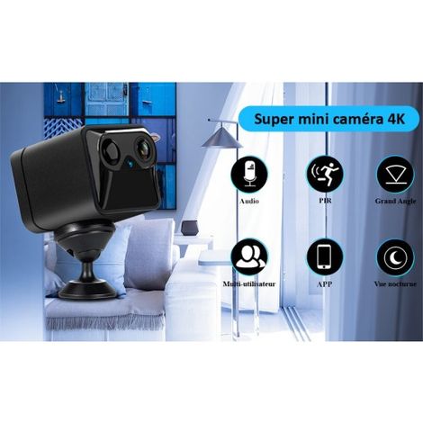 Mini Caméra de Surveillance Portable Sans Fil 4K Full HD WiFi OX-MINI - Vision Nocturne Audio Bidirectionnelle, PIR, Notification App (1/5)