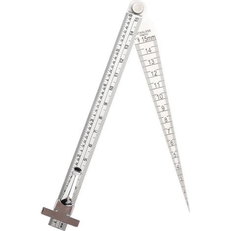 Stainless Steel Welding Taper Gap Gauge Depth Ruler Hole Inspection Tool (1/5)