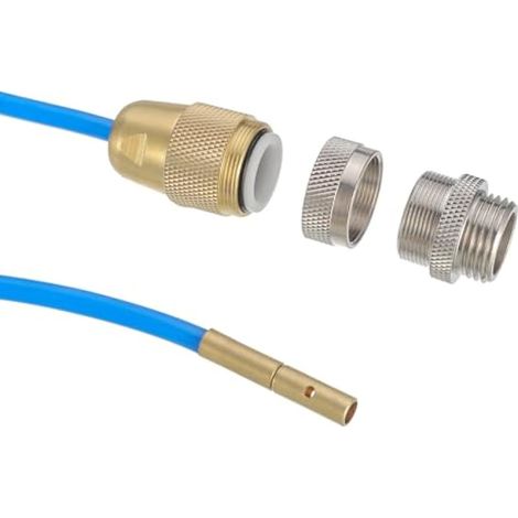 Appareil de nettoyage de conduites d'eau haute pression Nettoyeur de conduites haute pression puissant pour tuyaux M22 M24 et 1/2 pouces avec joints et longueur de 3 mètres (1/4)