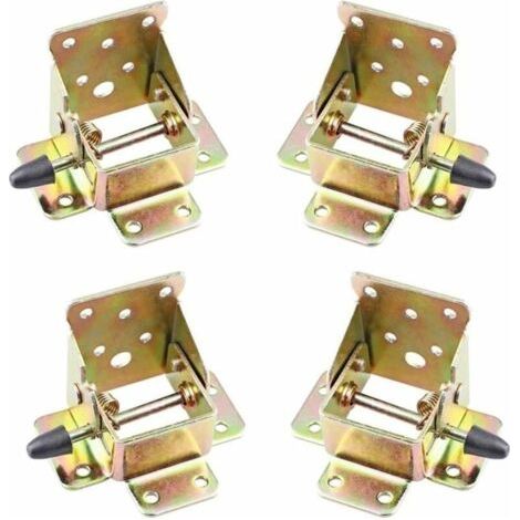 4 Pcs Pied Table Rabattable, Cadre de Support Pliable, Charnières Autobloquantes, Matériel de Charnière Pliable pour établi, Pieds Pliants, Pliable Verrouillage Extension