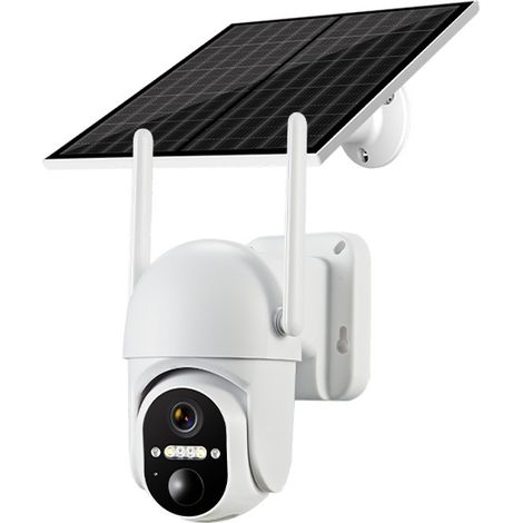 4G Caméra Solaire Extérieure avec Cloud Storage,Caméra de Surveillance sans Fil avec Panneau Solaire, Vision Nocturne Couleur et Détection PIR, (1/5)