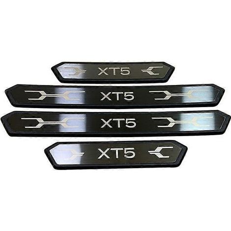Bande de seuil de porte pour Cadillac XT5 2023-2026, accessoires de voiture, protection autocollante, 4 pièces (noir) (1/3)