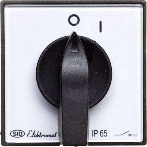 Interruttore a camme 0-1 1P 12A IP65 E12-52 ad arco con piastra 921252