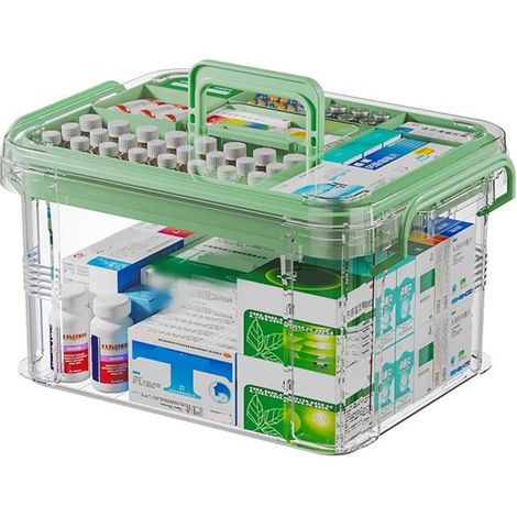 Ecleanfy - Pharmacie familiale 2 étages. Design optimisé pour rangement médicaments et premiers soins. (1/5)