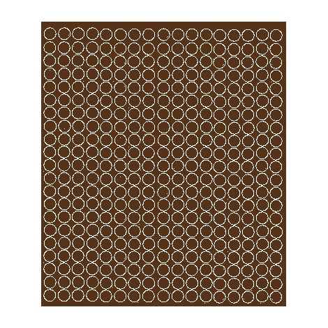 Adesivi circolari da 1 cm, pois, 357 pezzi, marrone lucido