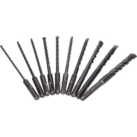 Jeu de forets à béton à pointe carbure, outil de perçage rotatif pour béton, longueur 160 mm, diamètre 4-14 mm