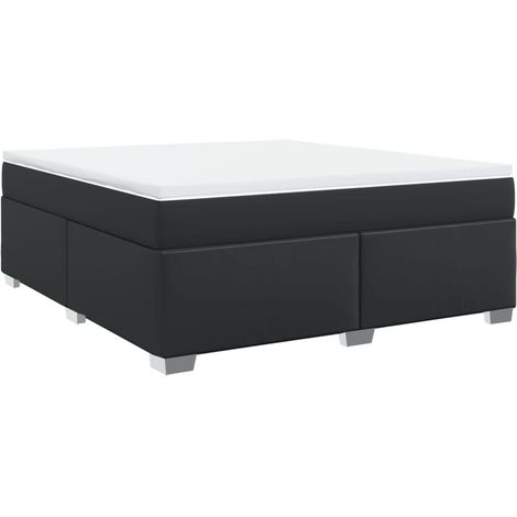 Maison Exclusive - Sommier à lattes de lit avec matelas Noir 180x200 cm Similicuir