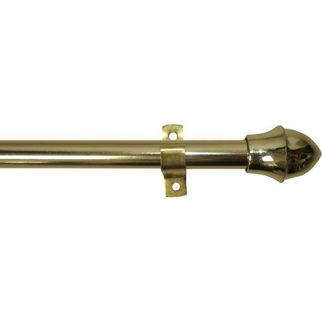 Secodir – Tringle à rideau extensible 125-215 cm – Métal robuste – Ø12/10 mm – Fixation murale avec supports inclus