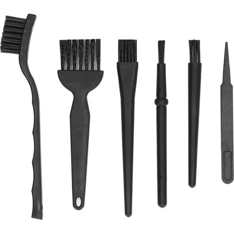 Kit brosses plastique antistatique multi-usage portable pour nettoyage ordinateur, siège auto, clavier - lot petit format (1/5)