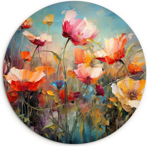 LE TABLEAU Fleurs - Aquarelle - Art - Botanique - Nature Tableau Décoration Murale 30x30 cm (1/5)