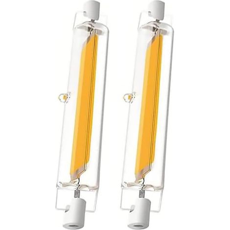 Ampoules R7S LED 118mm Dimmable 20W Blanc Chaud 3000K 2000LM LED R7S Équivalent à Lampe Halogène 200W,R7s Led Sans Scintillement,Éclairage à Faisceau 360°,2 Pièces (1/5)